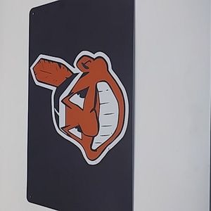 Metal Indians chief wall sign